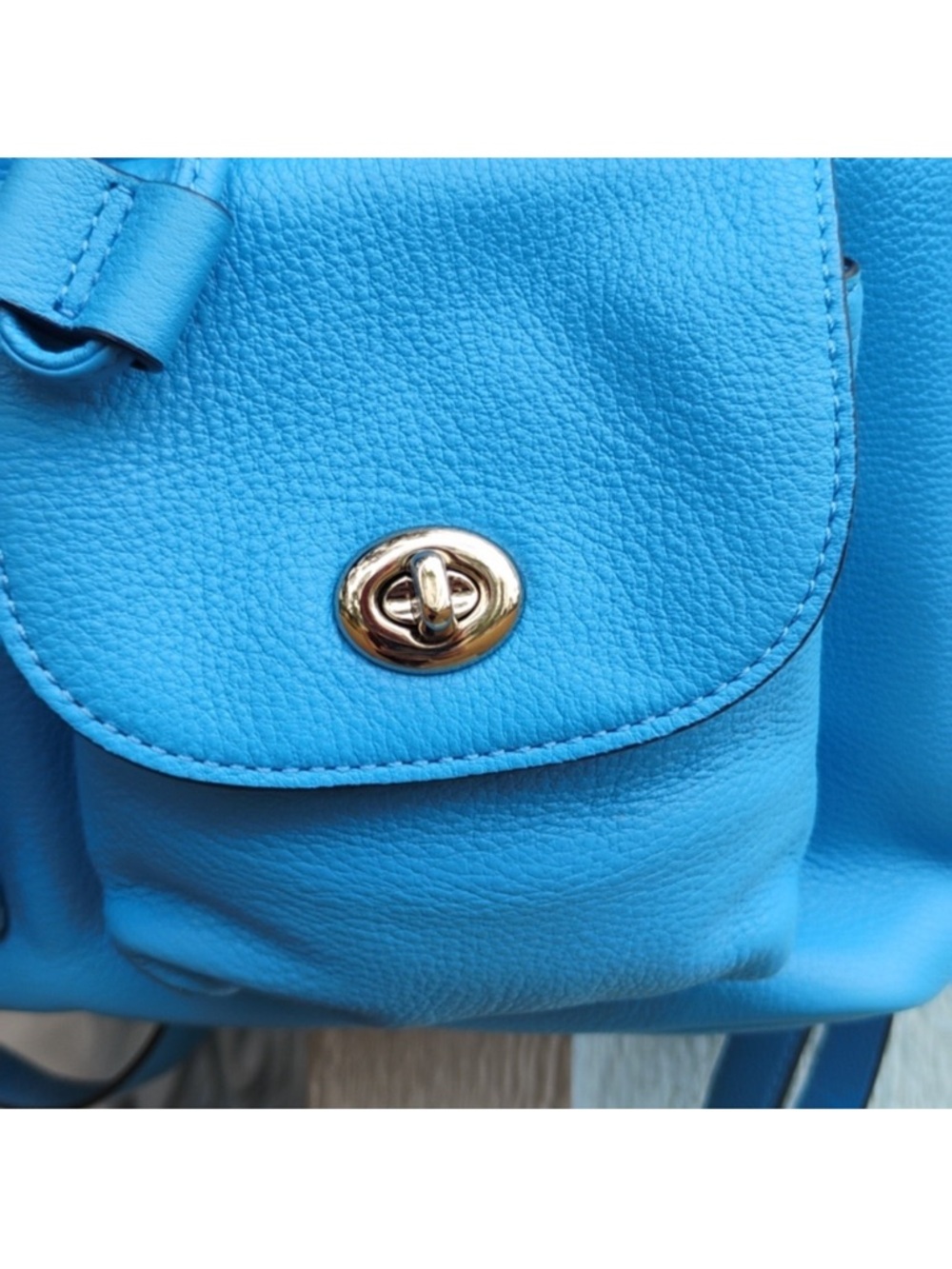 Coach gorgeous Billie Pebble leather like new backpack free shipping - Picture 6 of 16